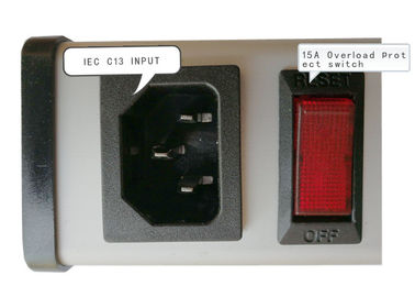 Hardwired 3 আউটলেট শক্তি স্ট্রিপ বার অনুভূমিক PDU মন্ত্রিসভা / রান্নাঘর অধীনে জন্য
