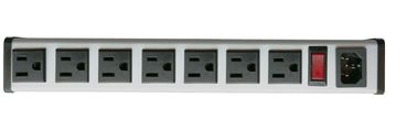 SFC-IEC-A1B series 5 to 14" 15Amp  metal Hardwired Power Strip with 7Outlets