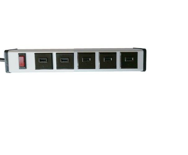 নিরাপত্তা স্মার্ট 5 পোর্ট 2.0 USB চার্জিং পাওয়ার বার দ্রুত চার্জিং এউ / ইইউ / ইউকে / মার্কিন প্লাগ